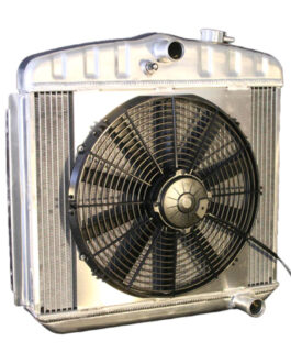1955-57 Chevy Bel Air/Tri-5 (V8 mount) LSX radiator w/ electric fans